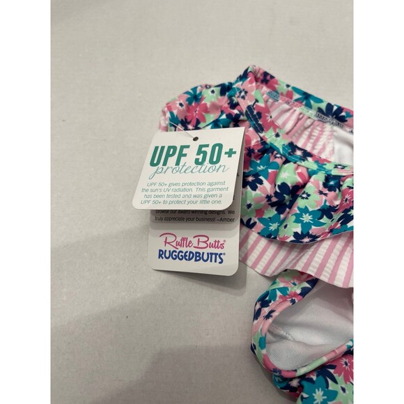 RuffleButts Water Lillies Ruffle V Back Swimsuit Size 4T New With Tags - Picture 6 of 6